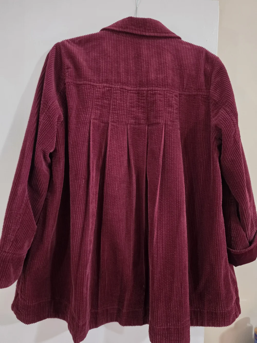 J. Jill Corduroy Button-Front Jacket in Wine Red